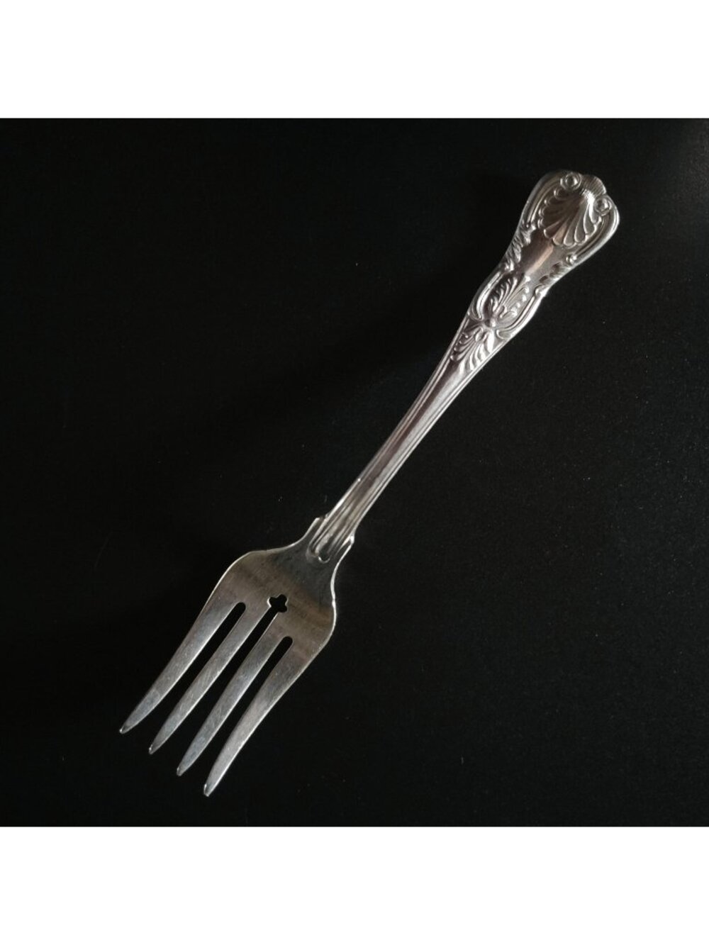 Reed & Barton Kings Silverplate Individual Salad Fork 6.125" Silverware c.1985
